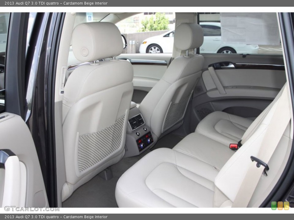 Cardamom Beige Interior Rear Seat for the 2013 Audi Q7 3.0 TDI quattro #68541439