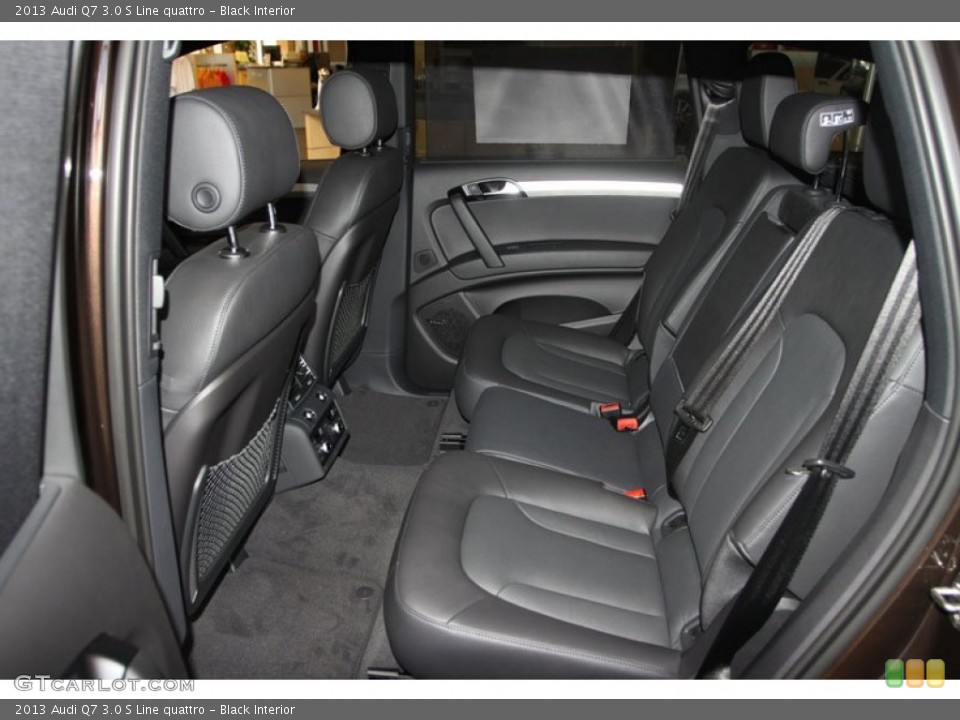 Black Interior Rear Seat for the 2013 Audi Q7 3.0 S Line quattro #68541640