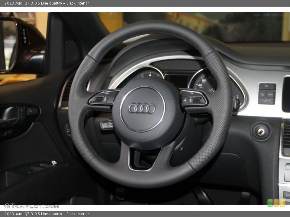 Black Interior Steering Wheel for the 2013 Audi Q7 3.0 S Line quattro #68541658