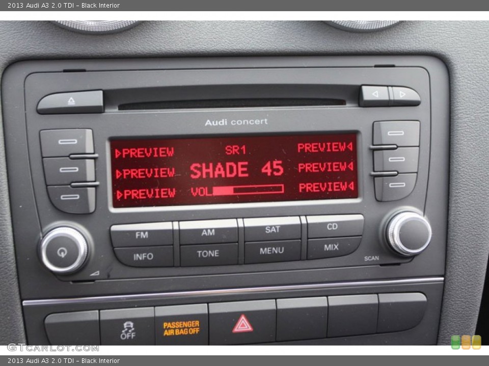 Black Interior Audio System for the 2013 Audi A3 2.0 TDI #68541961
