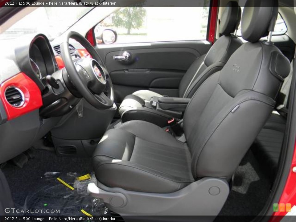 Pelle Nera/Nera (Black/Black) Interior Front Seat for the 2012 Fiat 500 Lounge #68543596