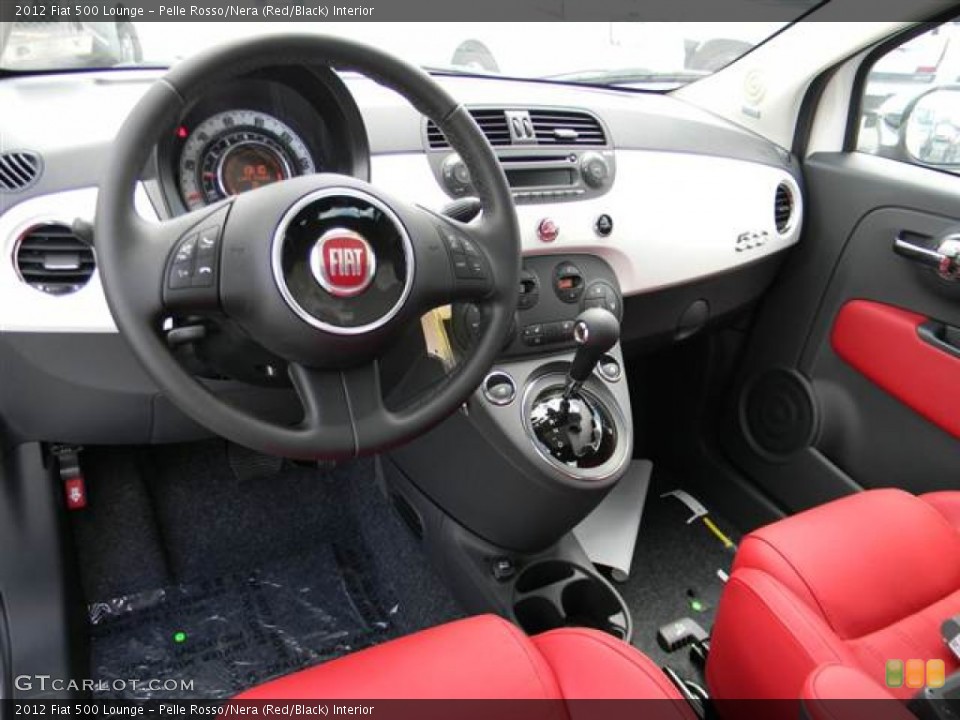 Pelle Rosso/Nera (Red/Black) Interior Dashboard for the 2012 Fiat 500 Lounge #68543909