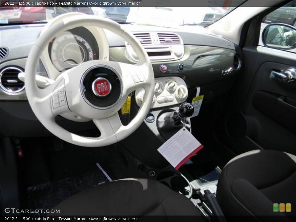 Tessuto Marrone/Avorio (Brown/Ivory) Interior Dashboard for the 2012 Fiat 500 c cabrio Pop #68544241