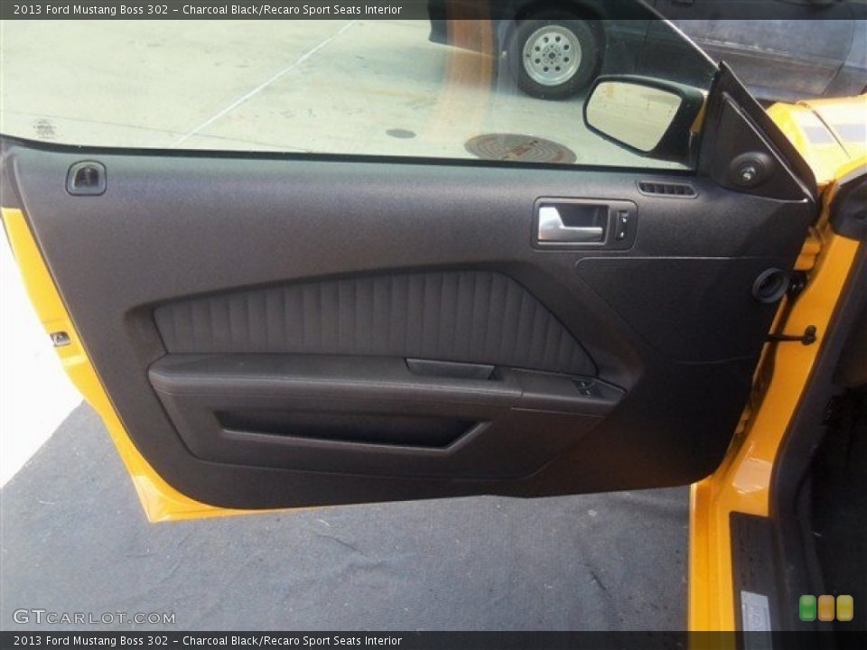 Charcoal Black/Recaro Sport Seats Interior Door Panel for the 2013 Ford Mustang Boss 302 #68545516