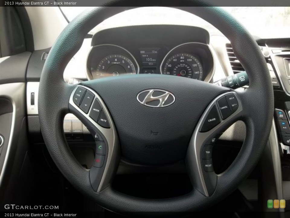 Black Interior Steering Wheel for the 2013 Hyundai Elantra GT #68545924