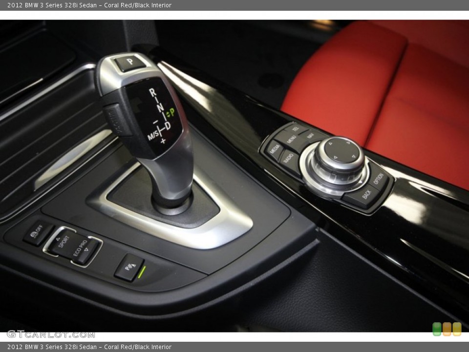 Coral Red/Black Interior Transmission for the 2012 BMW 3 Series 328i Sedan #68545942
