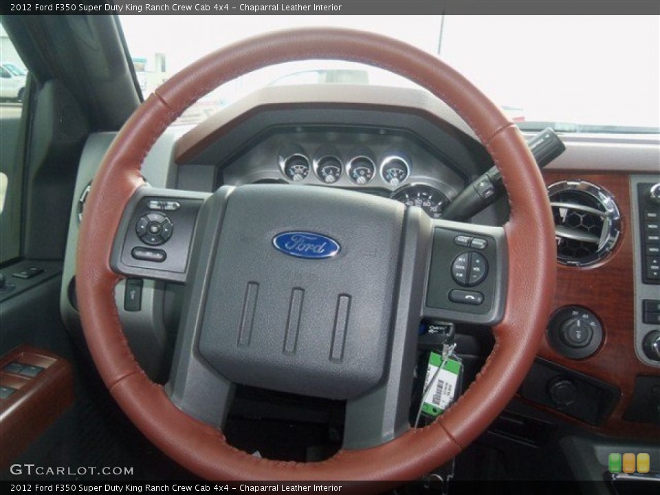 Chaparral Leather Interior Steering Wheel for the 2012 Ford F350 Super Duty King Ranch Crew Cab 4x4 #68546947