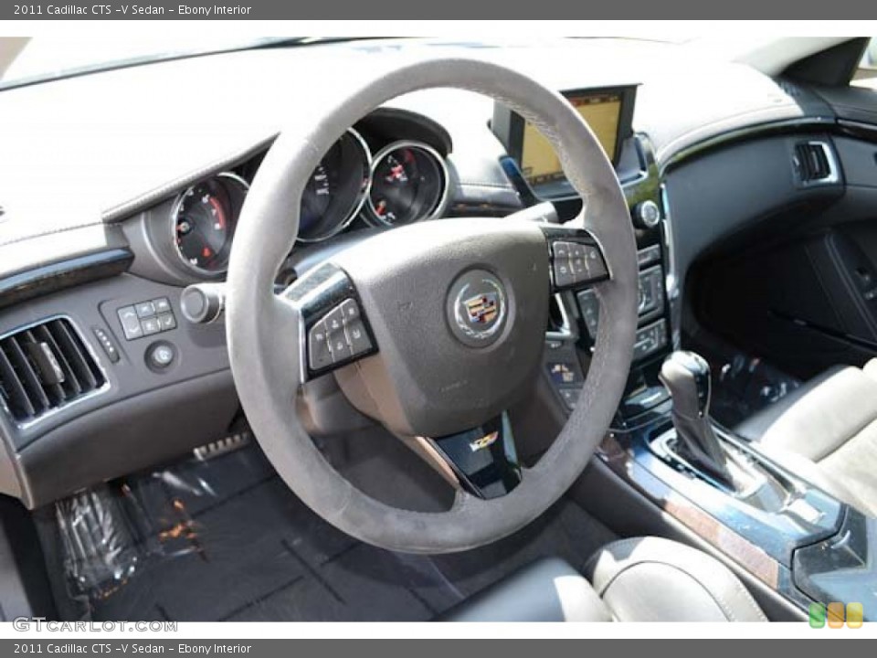 Ebony Interior Steering Wheel for the 2011 Cadillac CTS -V Sedan #68548837