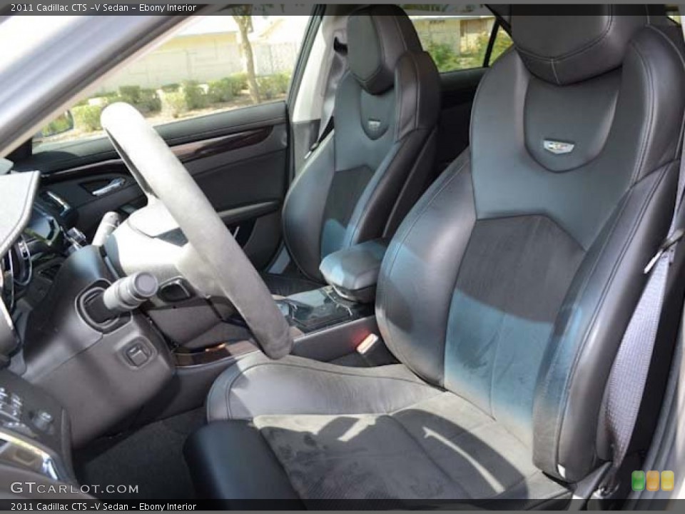 Ebony Interior Front Seat for the 2011 Cadillac CTS -V Sedan #68548841