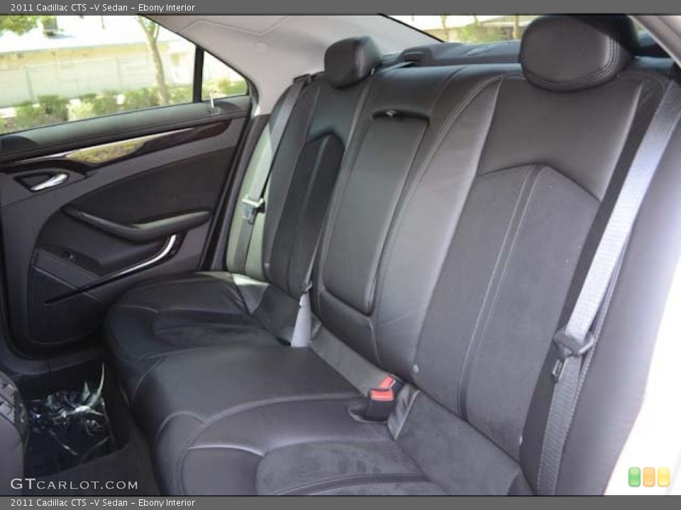 Ebony Interior Rear Seat for the 2011 Cadillac CTS -V Sedan #68548876