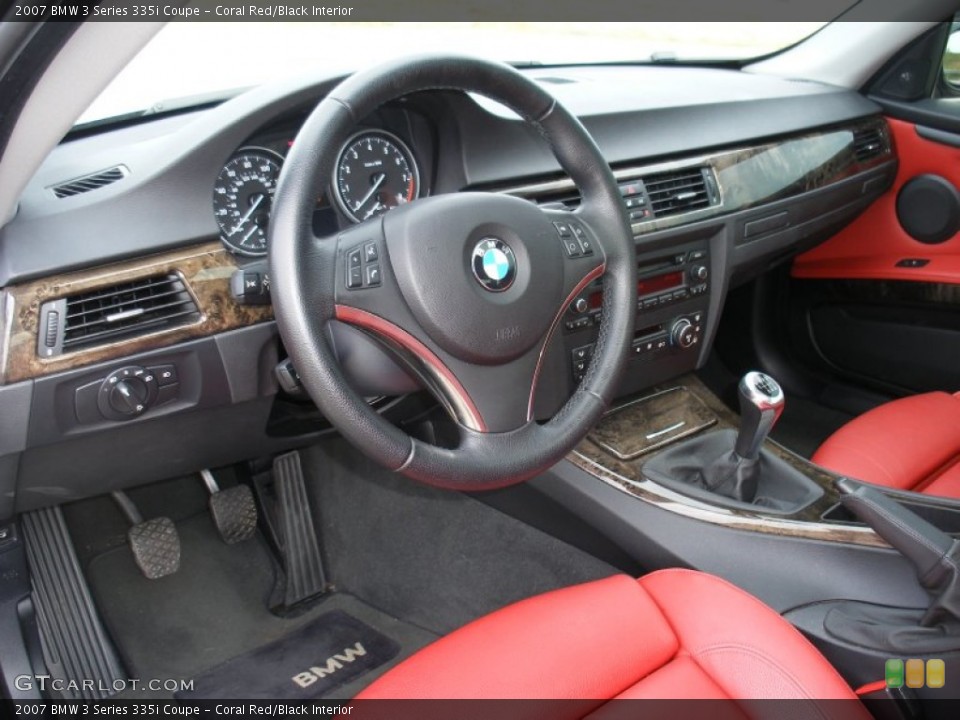 Coral Red/Black Interior Dashboard for the 2007 BMW 3 Series 335i Coupe #68549374