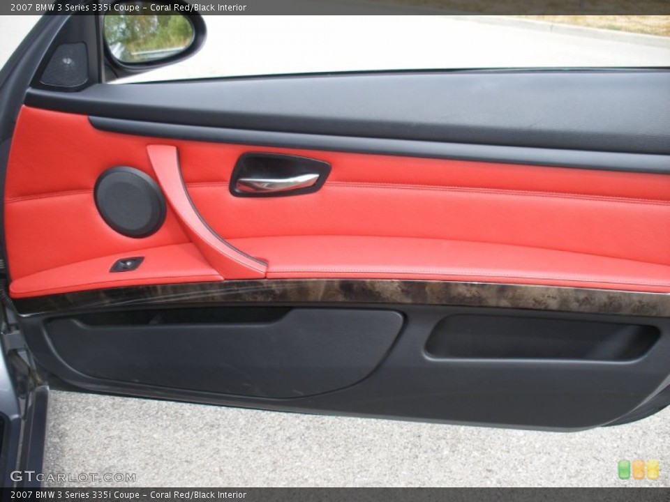 Coral Red/Black Interior Door Panel for the 2007 BMW 3 Series 335i Coupe #68549430