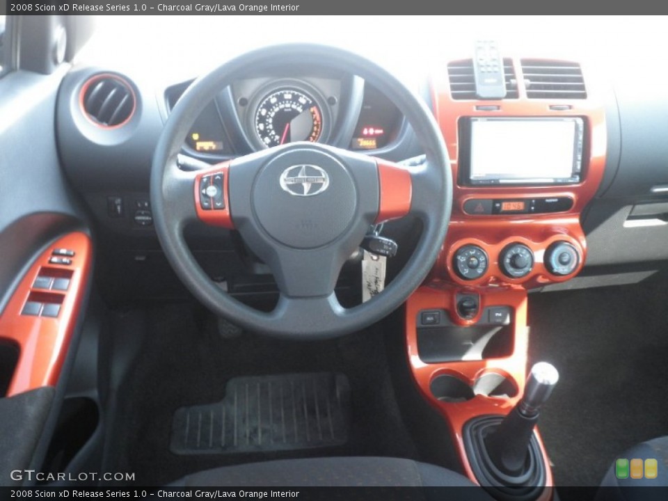 Charcoal Gray/Lava Orange Interior Controls for the 2008 Scion xD Release Series 1.0 #68550097