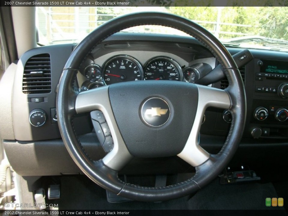 Ebony Black Interior Steering Wheel for the 2007 Chevrolet Silverado 1500 LT Crew Cab 4x4 #68550997