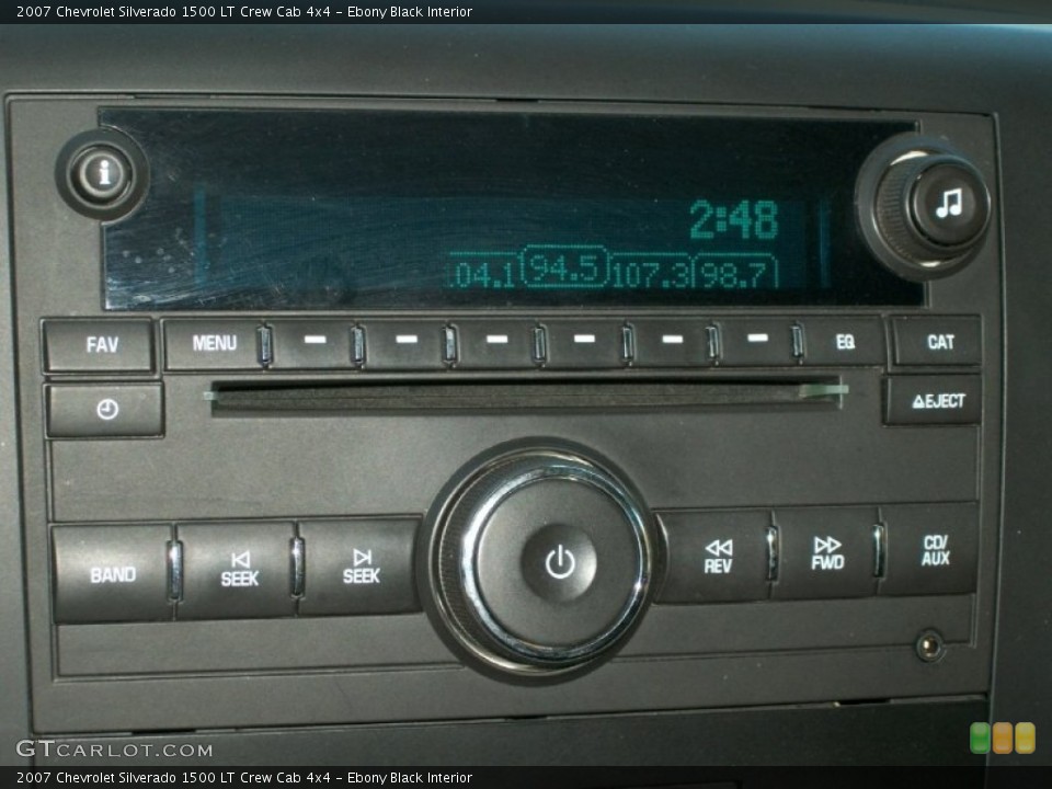 Ebony Black Interior Audio System for the 2007 Chevrolet Silverado 1500 LT Crew Cab 4x4 #68551021