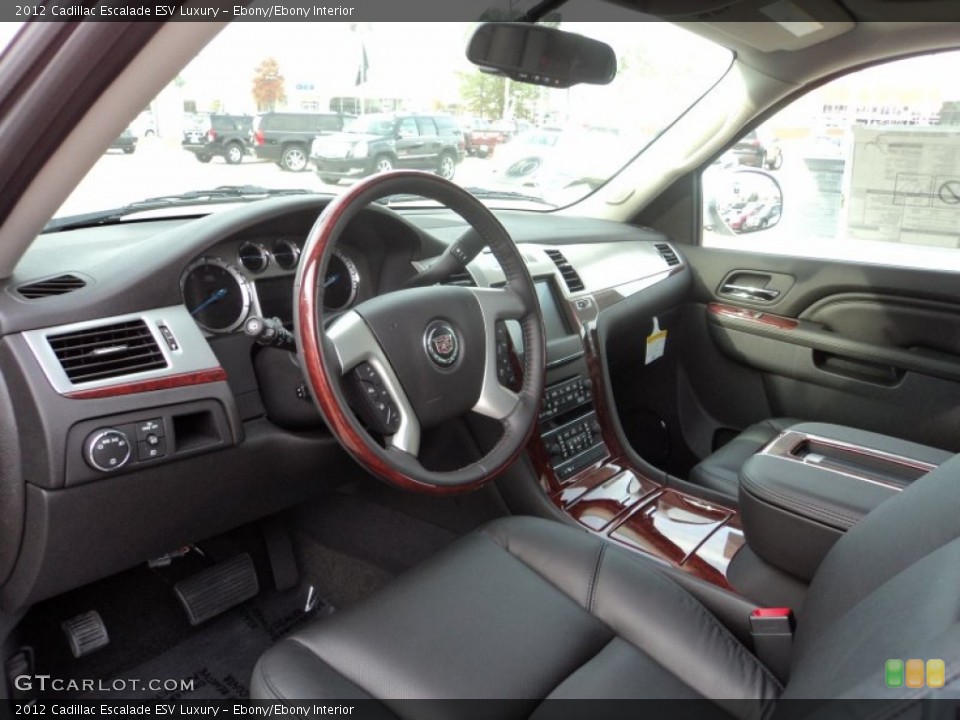 Ebony/Ebony Interior Prime Interior for the 2012 Cadillac Escalade ESV Luxury #68551519