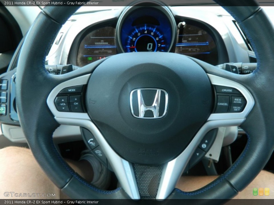 Gray Fabric Interior Steering Wheel for the 2011 Honda CR-Z EX Sport Hybrid #68552512