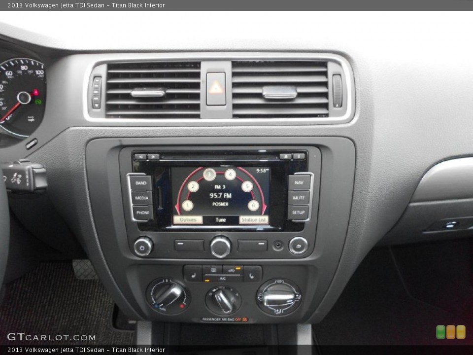 Titan Black Interior Controls for the 2013 Volkswagen Jetta TDI Sedan #68552890