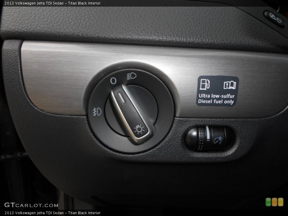 Titan Black Interior Controls for the 2013 Volkswagen Jetta TDI Sedan #68552941