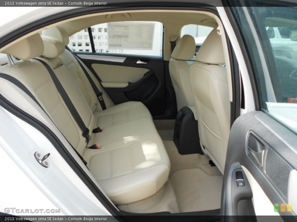 Cornsilk Beige Interior Rear Seat for the 2013 Volkswagen Jetta SE Sedan #68553100