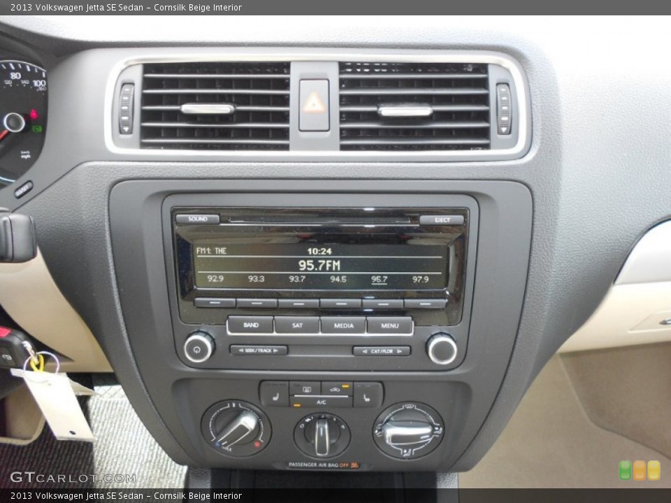 Cornsilk Beige Interior Controls for the 2013 Volkswagen Jetta SE Sedan #68553136