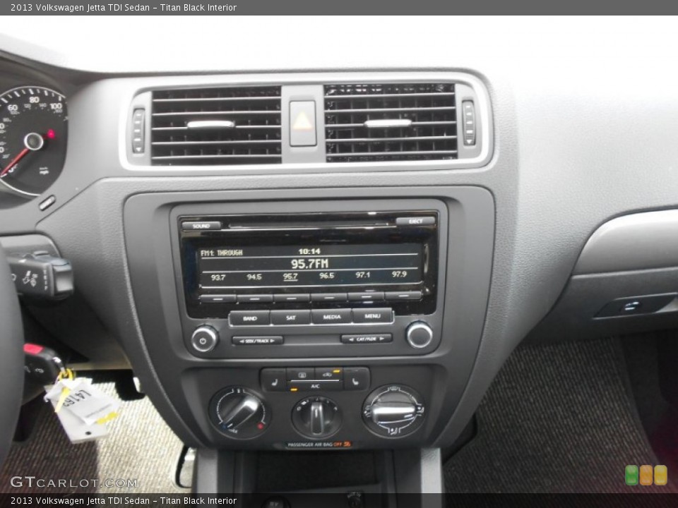 Titan Black Interior Controls for the 2013 Volkswagen Jetta TDI Sedan #68553535