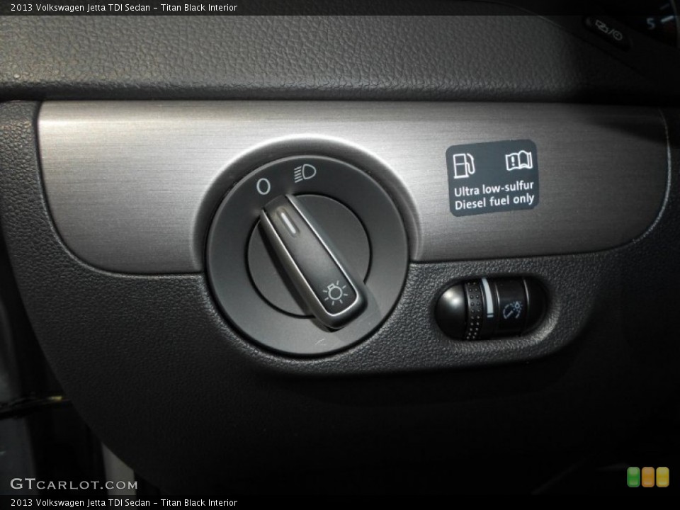 Titan Black Interior Controls for the 2013 Volkswagen Jetta TDI Sedan #68553559
