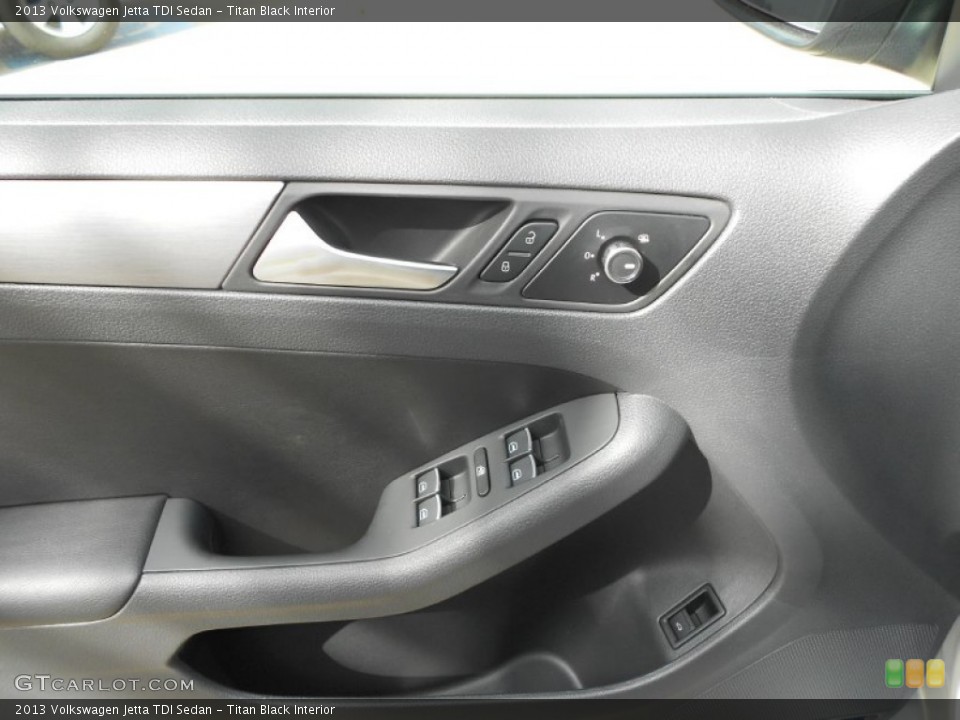 Titan Black Interior Controls for the 2013 Volkswagen Jetta TDI Sedan #68553568