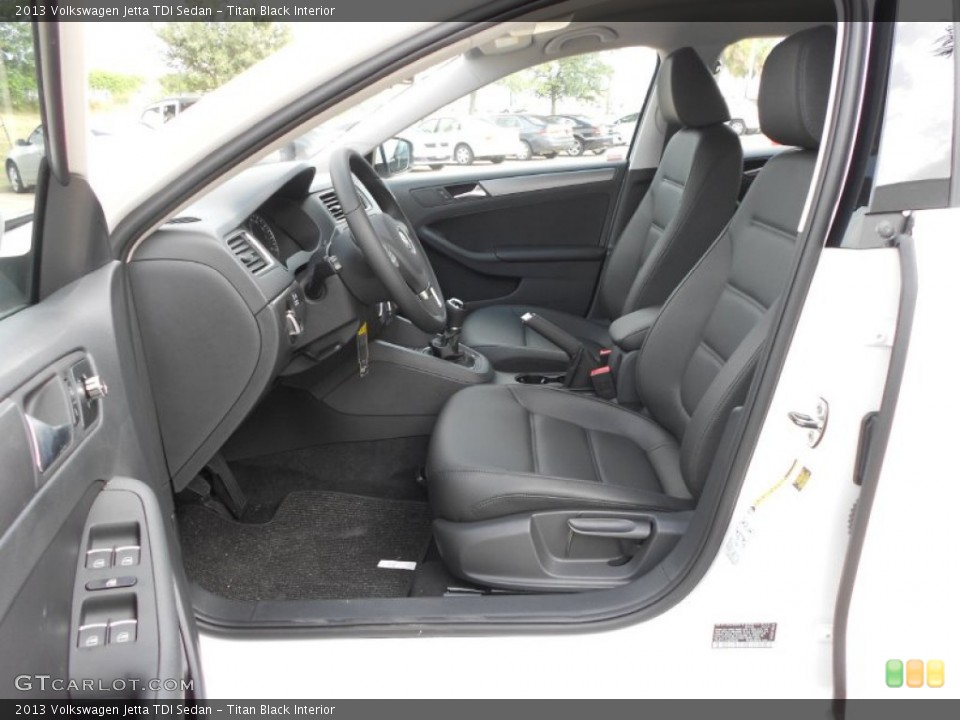 Titan Black Interior Photo for the 2013 Volkswagen Jetta TDI Sedan #68553687