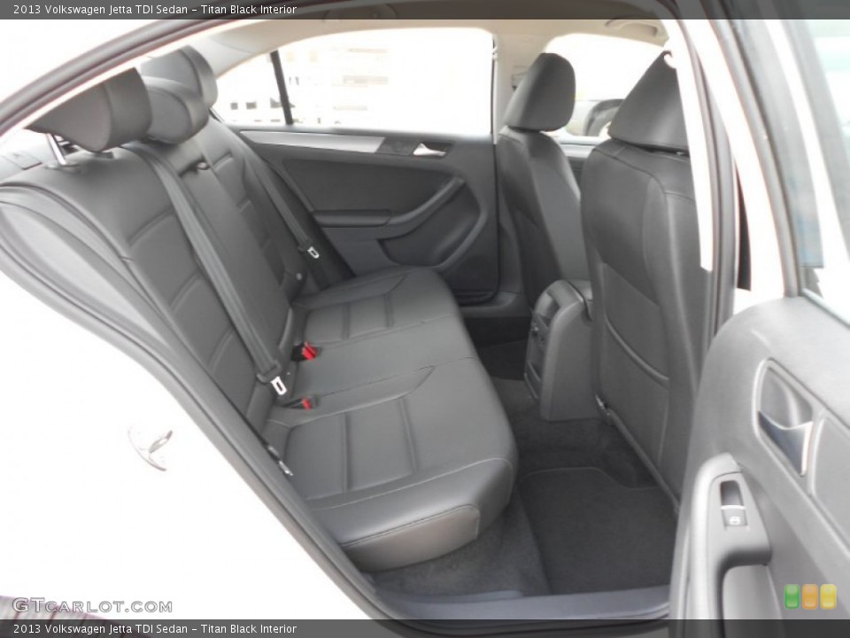 Titan Black Interior Rear Seat for the 2013 Volkswagen Jetta TDI Sedan #68553718