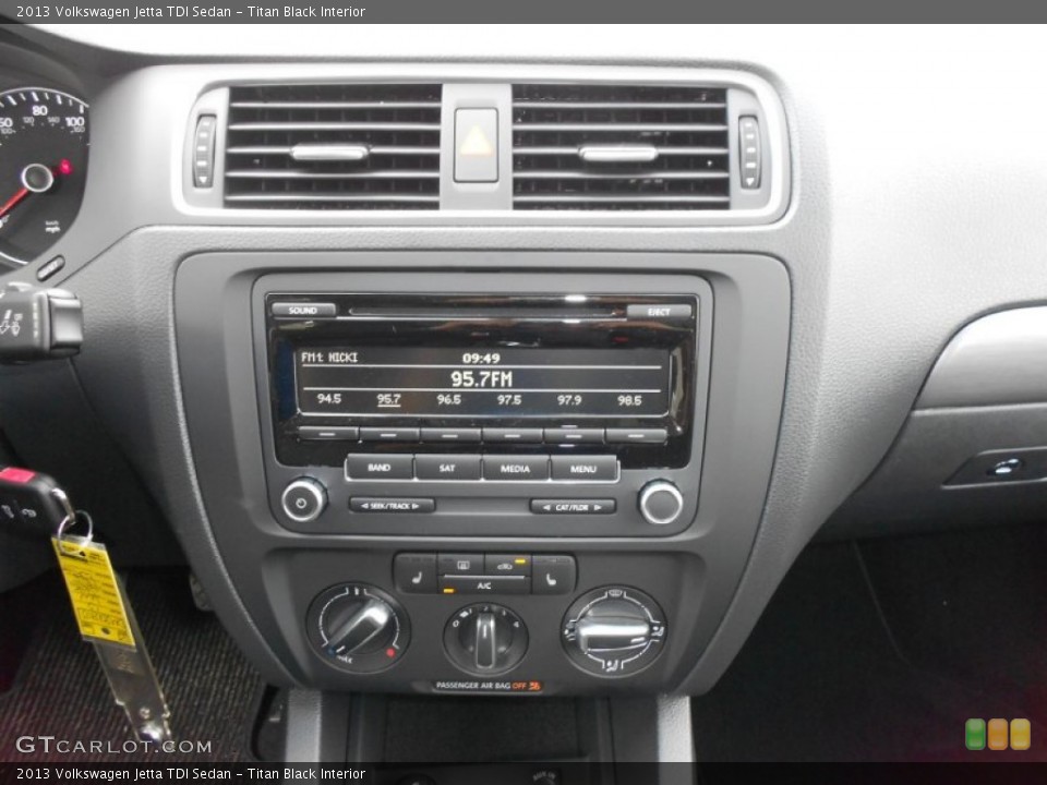Titan Black Interior Controls for the 2013 Volkswagen Jetta TDI Sedan #68553743