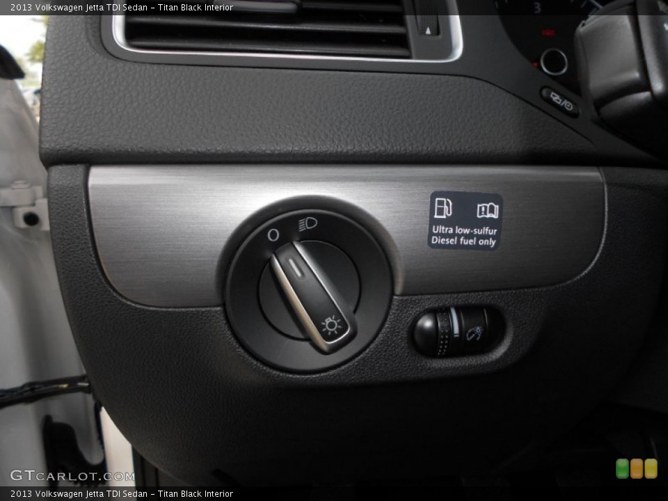 Titan Black Interior Controls for the 2013 Volkswagen Jetta TDI Sedan #68553771