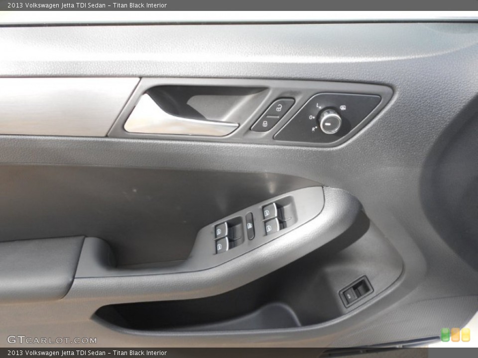 Titan Black Interior Controls for the 2013 Volkswagen Jetta TDI Sedan #68553781