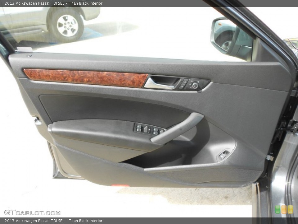 Titan Black Interior Door Panel for the 2013 Volkswagen Passat TDI SEL #68553874