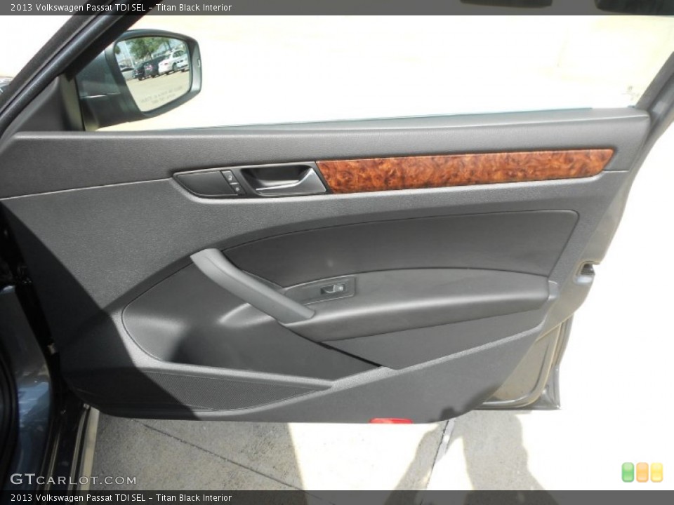 Titan Black Interior Door Panel for the 2013 Volkswagen Passat TDI SEL #68553895