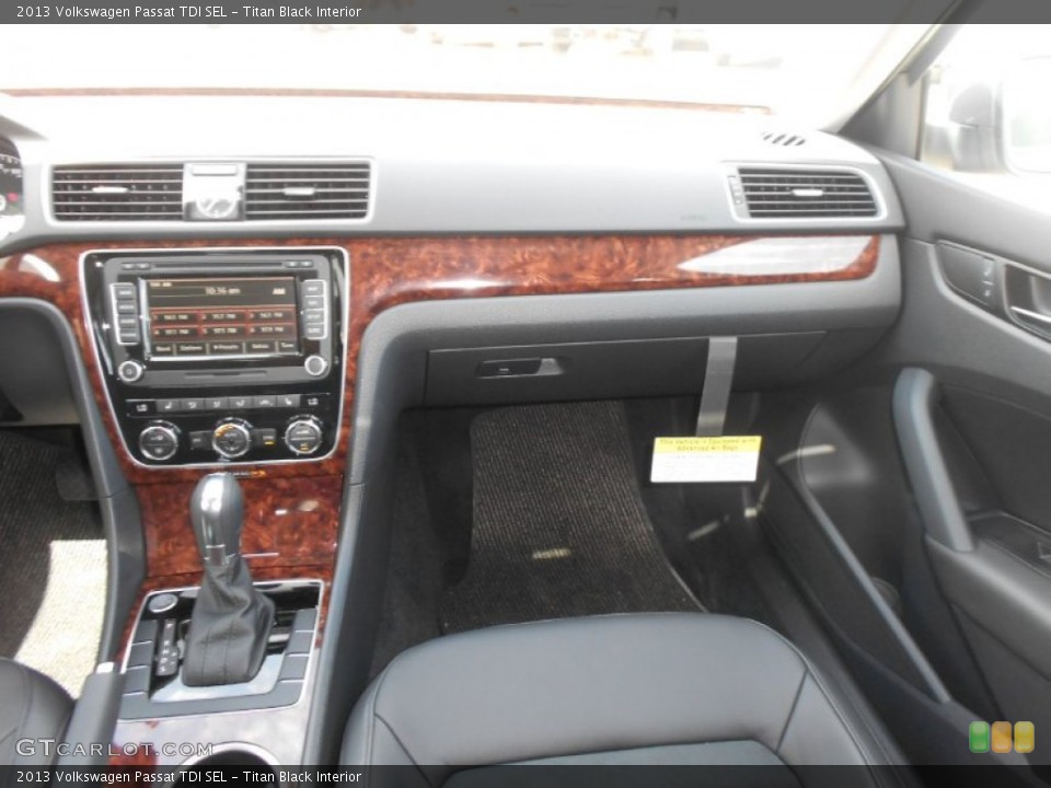 Titan Black Interior Dashboard for the 2013 Volkswagen Passat TDI SEL #68553922