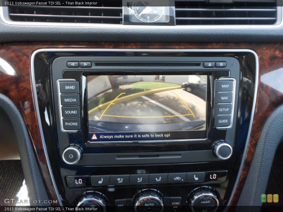 Titan Black Interior Controls for the 2013 Volkswagen Passat TDI SEL #68553973