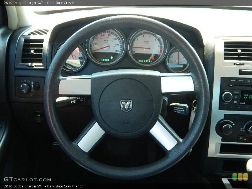 Dark Slate Gray Interior Steering Wheel for the 2010 Dodge Charger SXT #68554930