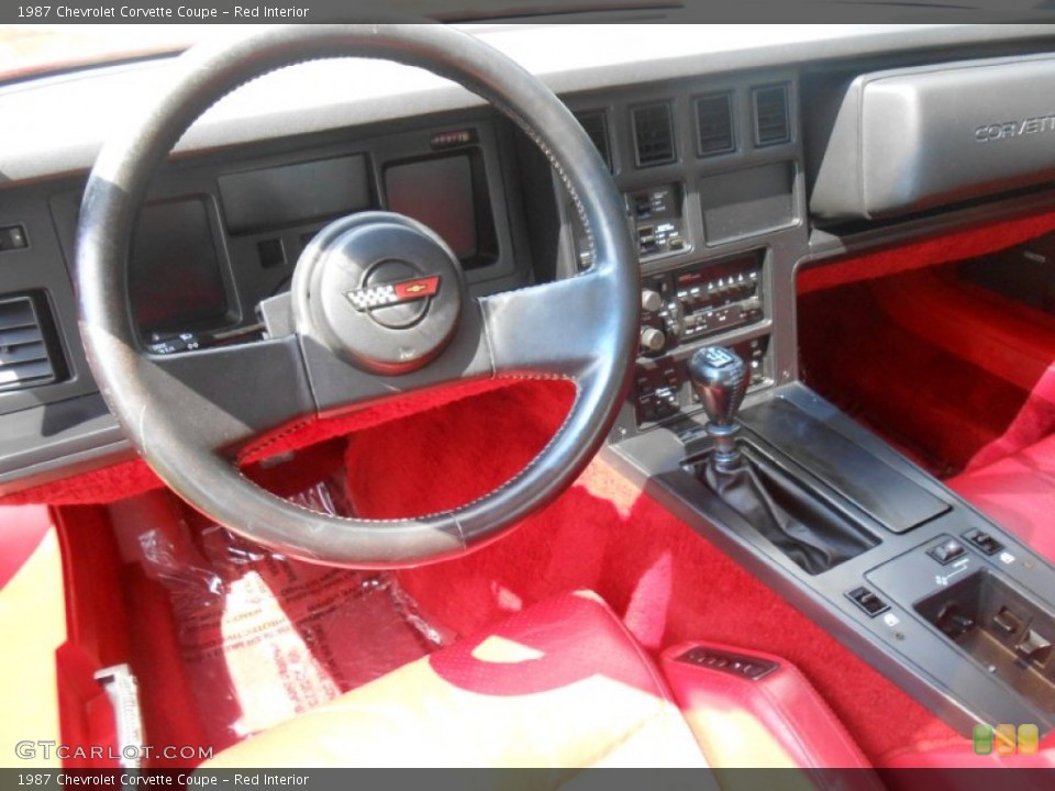 Red Interior Dashboard for the 1987 Chevrolet Corvette Coupe #68556871