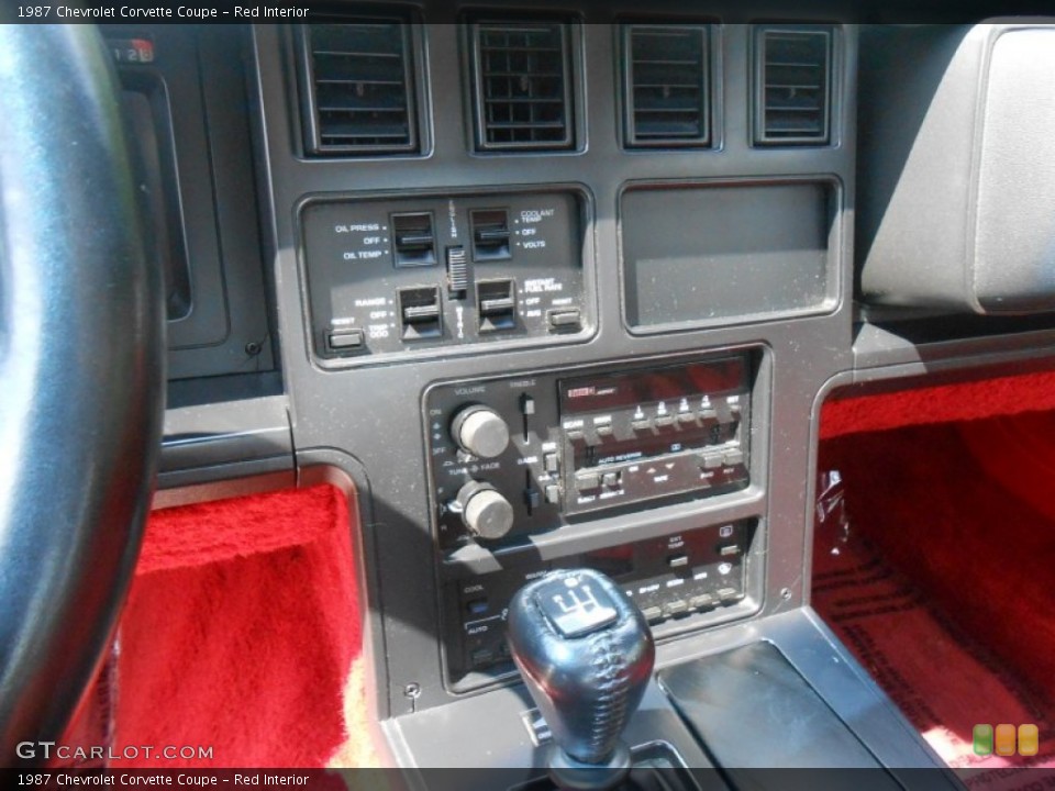 Red Interior Controls for the 1987 Chevrolet Corvette Coupe #68556889