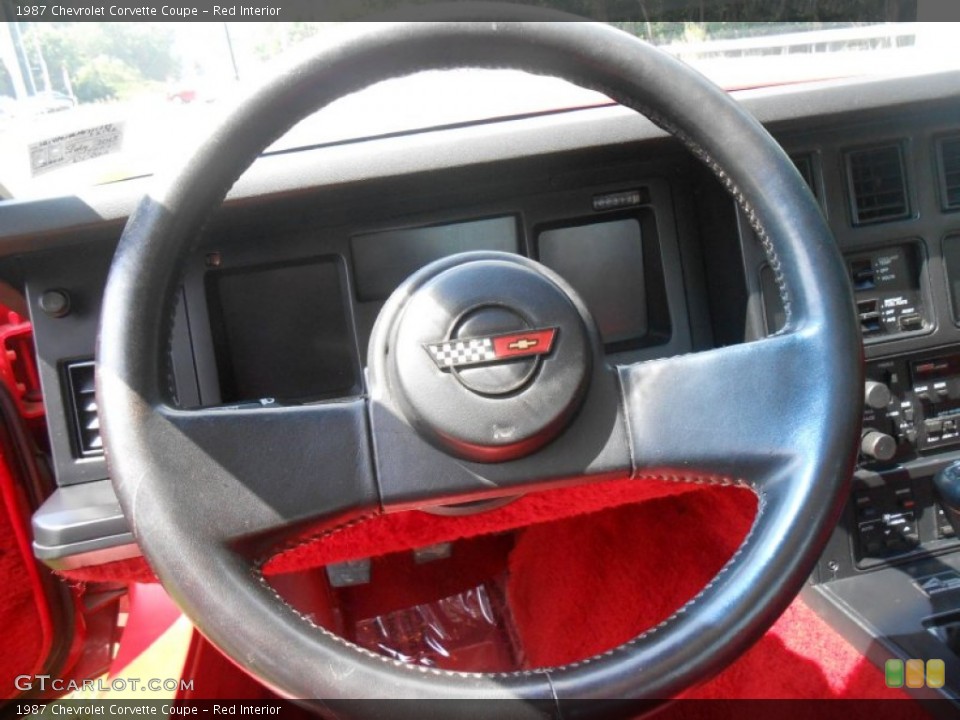 Red Interior Steering Wheel for the 1987 Chevrolet Corvette Coupe #68556898