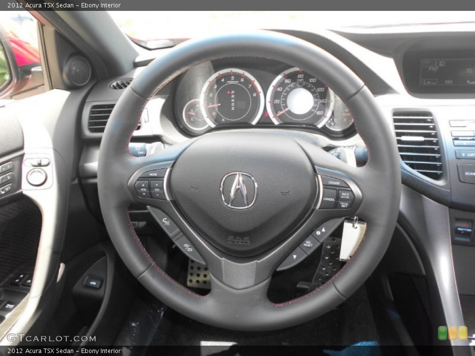 Ebony Interior Steering Wheel for the 2012 Acura TSX Sedan #68558689