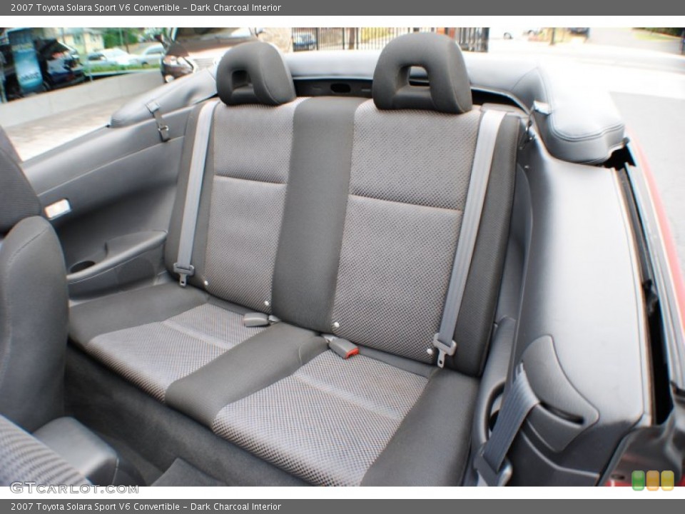 Dark Charcoal Interior Rear Seat for the 2007 Toyota Solara Sport V6 Convertible #68561431