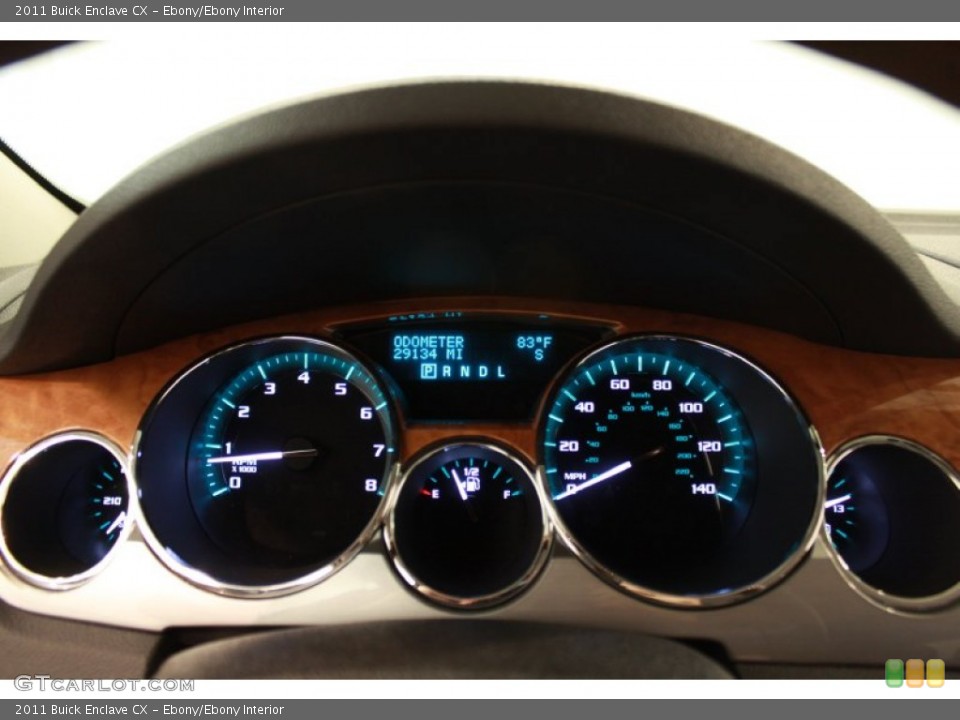 Ebony/Ebony Interior Gauges for the 2011 Buick Enclave CX #68564350