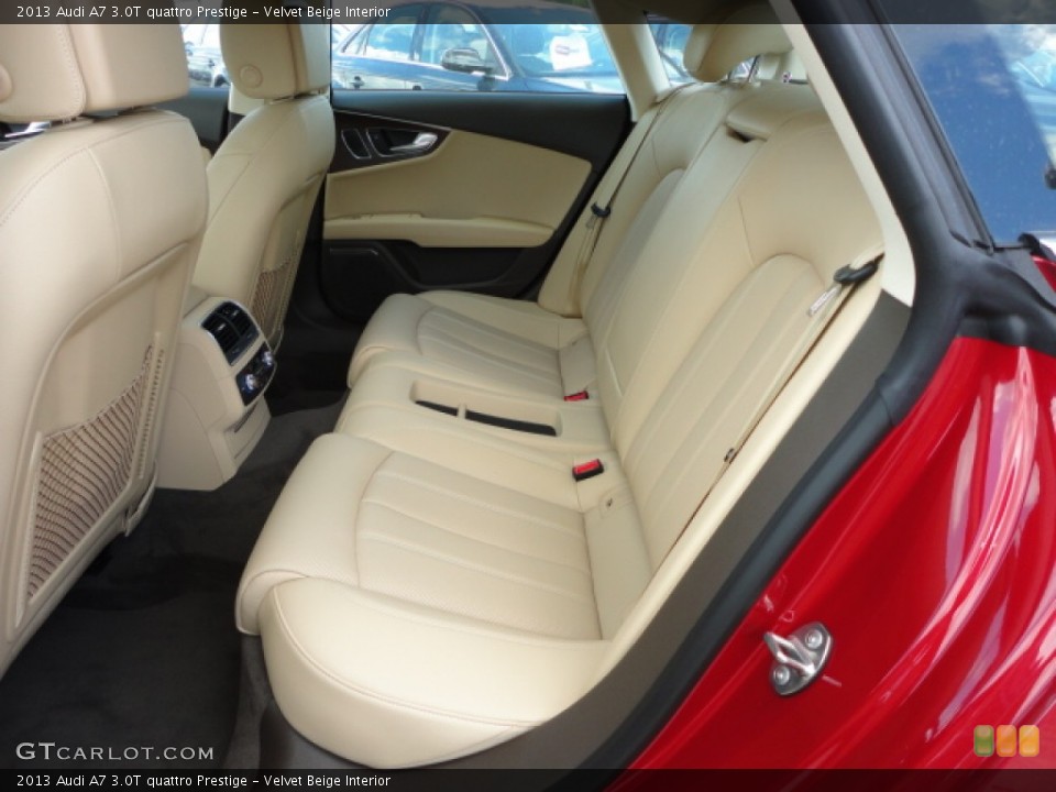 Velvet Beige Interior Rear Seat for the 2013 Audi A7 3.0T quattro Prestige #68564605