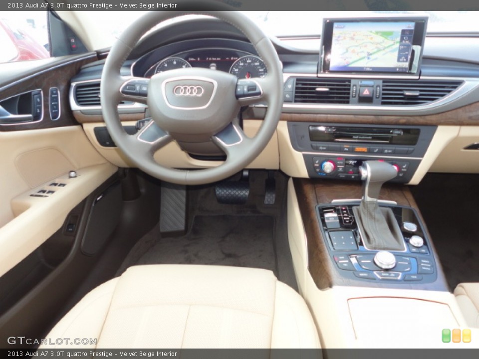 Velvet Beige Interior Dashboard for the 2013 Audi A7 3.0T quattro Prestige #68564614