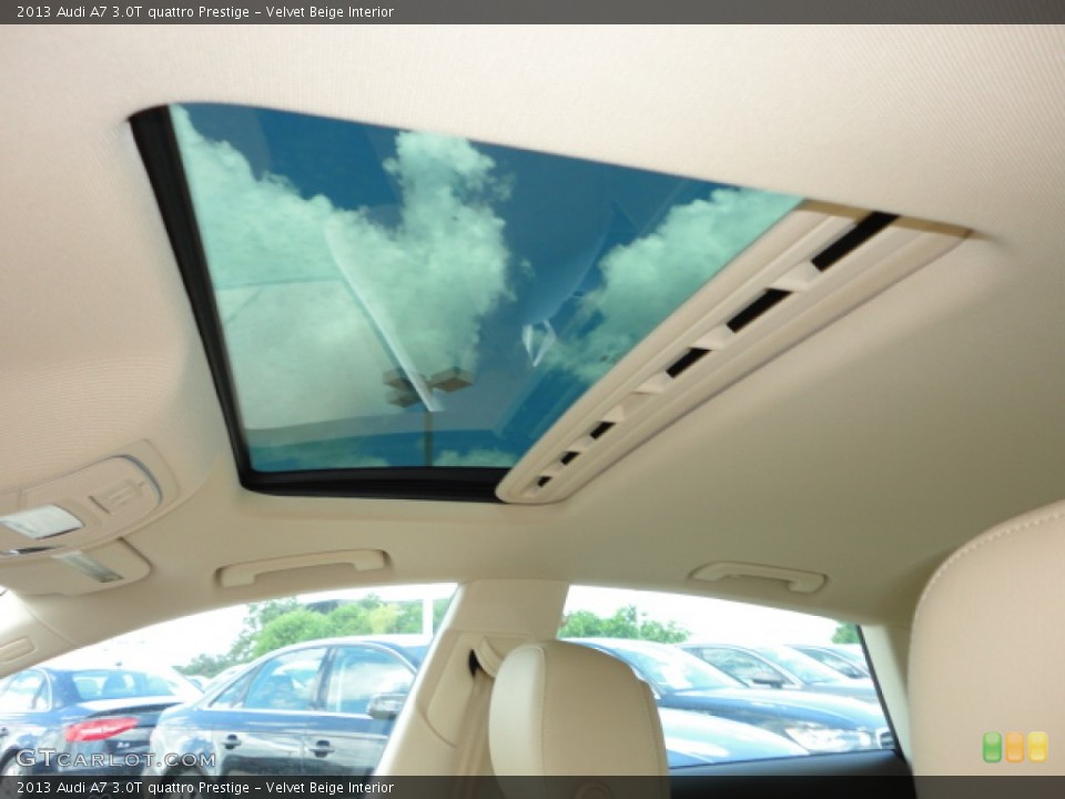 Velvet Beige Interior Sunroof for the 2013 Audi A7 3.0T quattro Prestige #68564623