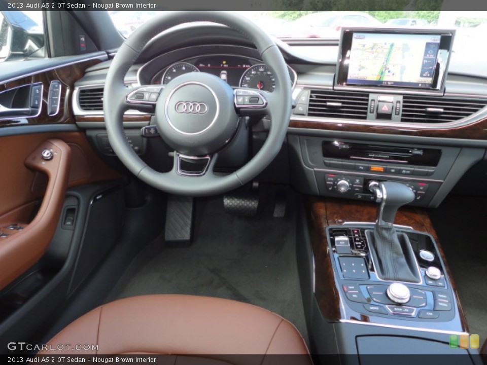 Nougat Brown Interior Dashboard for the 2013 Audi A6 2.0T Sedan #68564706