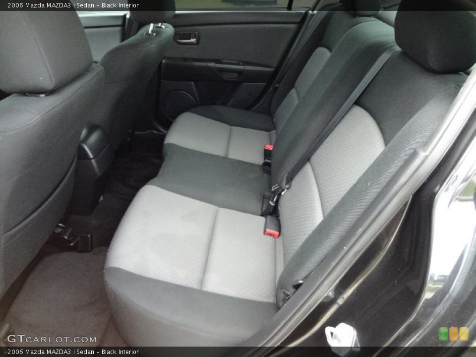 Black Interior Rear Seat for the 2006 Mazda MAZDA3 i Sedan #68568523