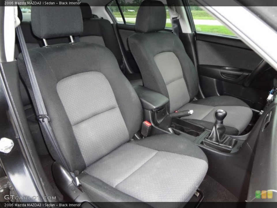 Black Interior Front Seat for the 2006 Mazda MAZDA3 i Sedan #68568589